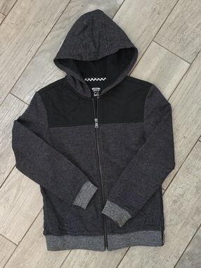 Mossimo Supply Co. Quilted Hooded Zip Jacket in Black